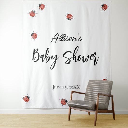Tenture Baby shower Ladybug (En situation)