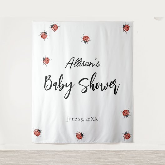 Tenture Baby shower Ladybug (Devant)