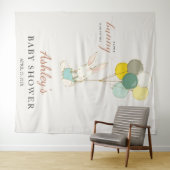 Tenture Baby Shower Lapin Bienvenue  (En situation (horizontale))