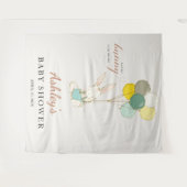 Tenture Baby Shower Lapin Bienvenue  (Devant (Horizontal))