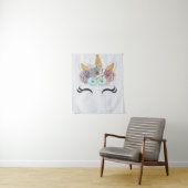 Tenture Baby Shower Licorne, Décoration de Fond pour Anniv (En situation)