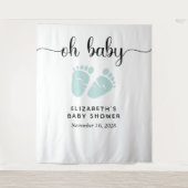 Tenture Baby shower Mint Green Baby Photo Booth Backdrop (Devant)