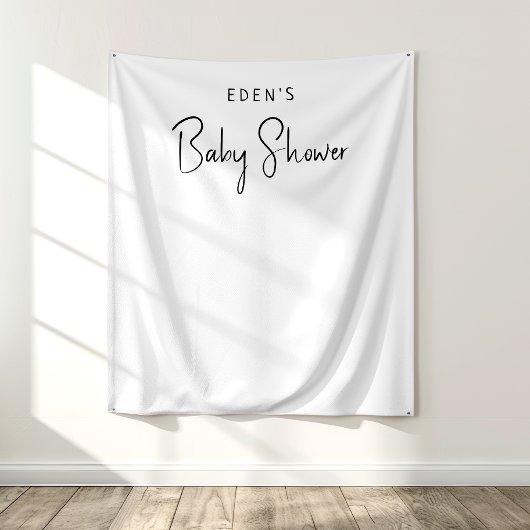 Tenture Baby shower Neutre Moderne Simple Contexte