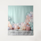 Tenture Baby shower Pastel Balloon fond (Devant)
