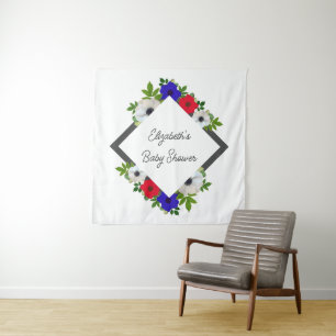 Tenture Baby shower Patriotique Panda Anemone