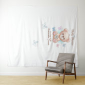 Tenture Baby shower personnalisé (En situation (horizontale))