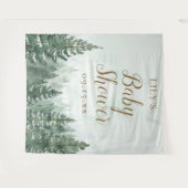 Tenture Baby shower photo Rustic Pine Forest (Devant (Horizontal))