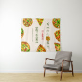 Tenture Baby Shower Pizza aux Tomates Oh Bébé Olivia Verte (En situation (horizontale))