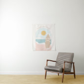 Tenture Baby Shower Planche de Surf Plage (En situation)