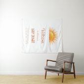 Tenture Baby Shower Rétro Aquarelle Jaune Sunshine (En situation (horizontale))