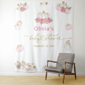 Tenture Baby shower rose Citrouille (En situation)