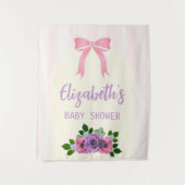 Tenture Baby shower rose Rose (Devant)