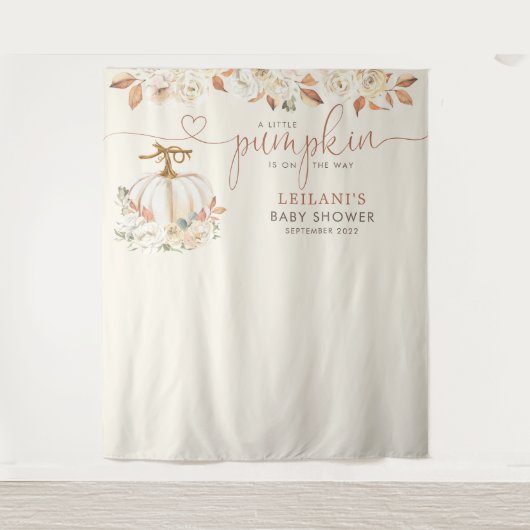 Tenture Baby shower rustique petit Citrouille (Devant)