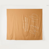 Tenture Baby shower script moderne audacieux orange élégan (Devant (Horizontal))