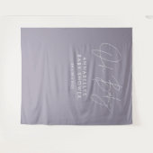 Tenture Baby shower script moderne lilas violet élégant (Devant (Horizontal))
