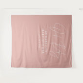 Tenture Baby shower script moderne rose rose élégant (Devant (Horizontal))