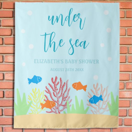 Tenture Baby shower Sea Life