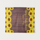 Tenture Baby shower Sunflowers Arrière-plan Bois Photo Boi (Devant (Horizontal))