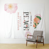 Tenture Baby shower Sweet Little Peach (En situation (horizontale))