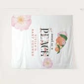 Tenture Baby shower Sweet Little Peach (Devant (Horizontal))
