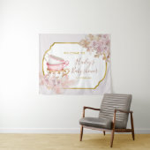 Tenture Baby shower Thé vintage (En situation (horizontale))