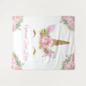 Tenture Baby shower Unicorne Anniversaire (Devant (Horizontal))