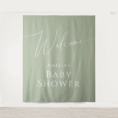 Tenture Baby shower vert Whimsage Accueil fond (Devant)