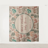 Tenture Baby shower vintage Jungle Safari (Devant)