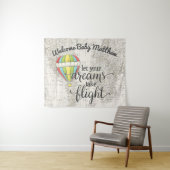 Tenture Baby Shower Voyage en Montgolfière (En situation (horizontale))