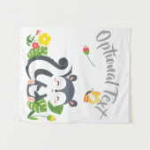 Tenture Baby Skunk, Papillon & Fleurs (Devant (Horizontal))