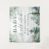 Tenture Baby son froid en dehors de la forêt d'hiver accue (Devant)