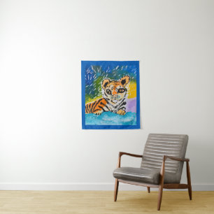 Tenture Baby Tiger "Art by Kids"
