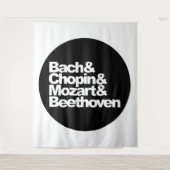 Tenture Bach et Chopin et Mozart et Beethoven (Devant)