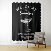 Tenture Bachelorette de bord Scalop Backdrop Cocktail (En situation)
