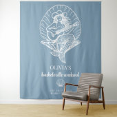 Tenture Bachelorette de plage Coastal Cowgirl en arrière-p (En situation)