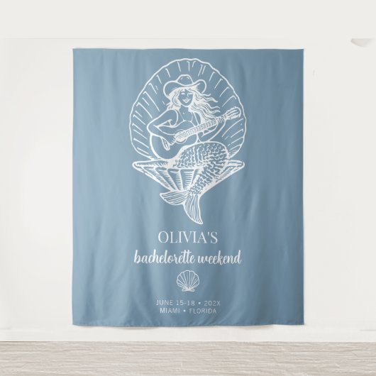 Tenture Bachelorette de plage Coastal Cowgirl en arrière-p (Devant)