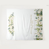 Tenture Bachelorette Fleurs Blanches Weekend Photo Booth (Devant (Horizontal))