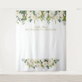 Tenture Bachelorette Fleurs Blanches Weekend Photo Booth (Devant)