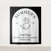 Tenture Bachelorette Noire Élégante Classique Côtière Mode (Devant)