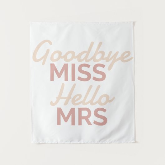 Tenture Bachelorette Party au revoir Mlle Bonjour Mme Brid (Devant)