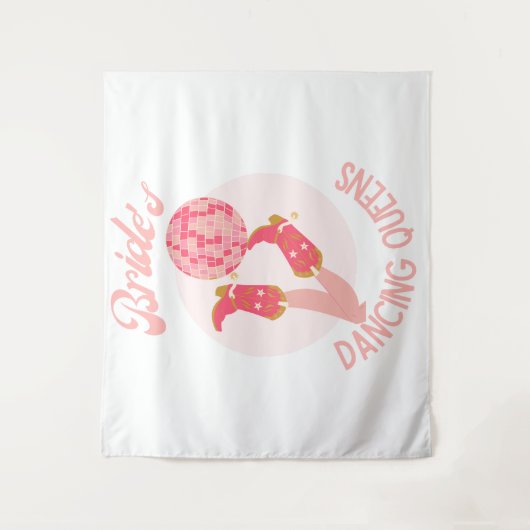 Tenture Bachelorette Retro les années 70 Bride Dancing Que (Devant)