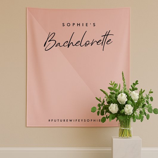 Tenture Bachelorette rose | Fond d'écran photo minimal