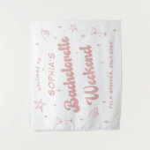 Tenture Bachelorette rose Plage Retro (Devant)