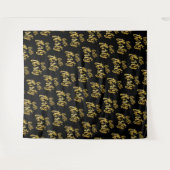 Tenture Backdrop Gold Black "Hello Thirty" Anniversaire (Devant (Horizontal))
