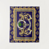 Tenture Badge de clan Abercrombie Personnalisé Bleu (Devant)