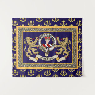 Tenture Badge de clan Robertson personnalisé bleu