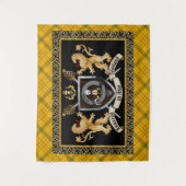 Tenture Badge et devise du clan de Houston avec Lions (Devant)