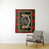 Tenture Badge et devise du clan Kerr avec Lions (En situation)