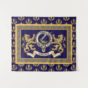 Tenture Badge Wallace Clan Personnalisé Bleu