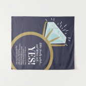 Tenture Bague de fiançailles en diamant pour fête de fianç (Devant (Horizontal))